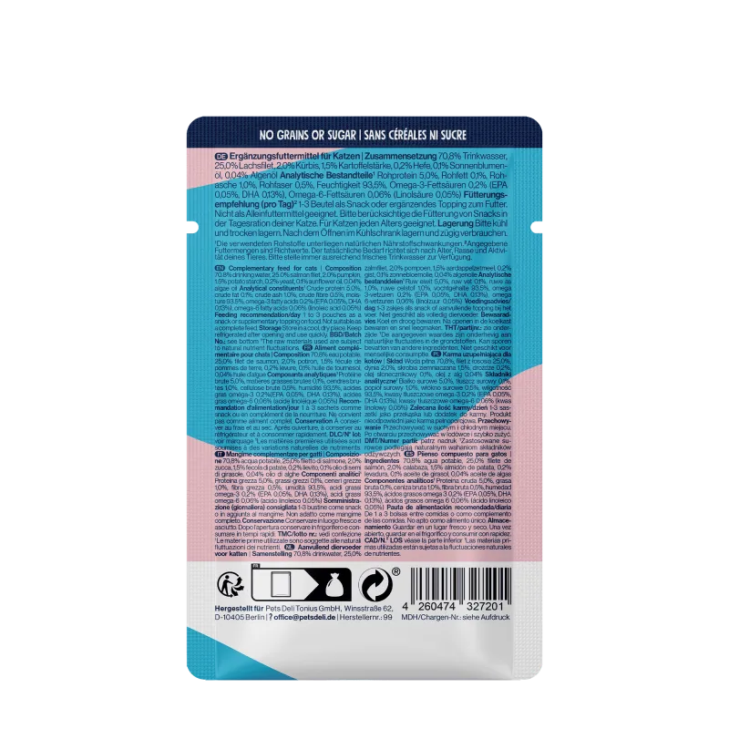 Pets Deli Functional Suppe Snack-Functional Suppe Beauty Lachs 40g